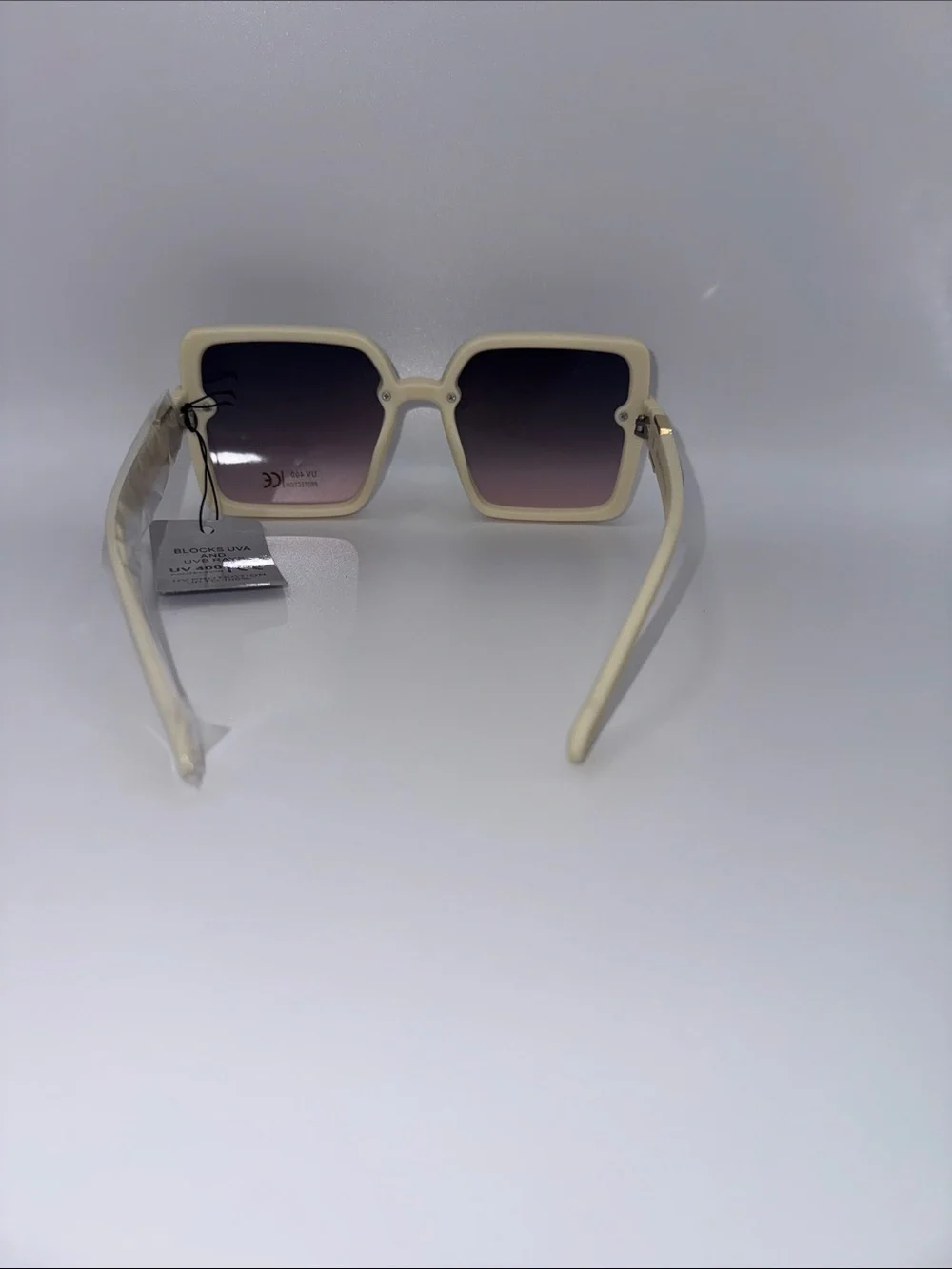 Cream Frame Gradient Brown Lens Women's Sunglasses